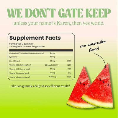 Watermelon Tanning Gummies